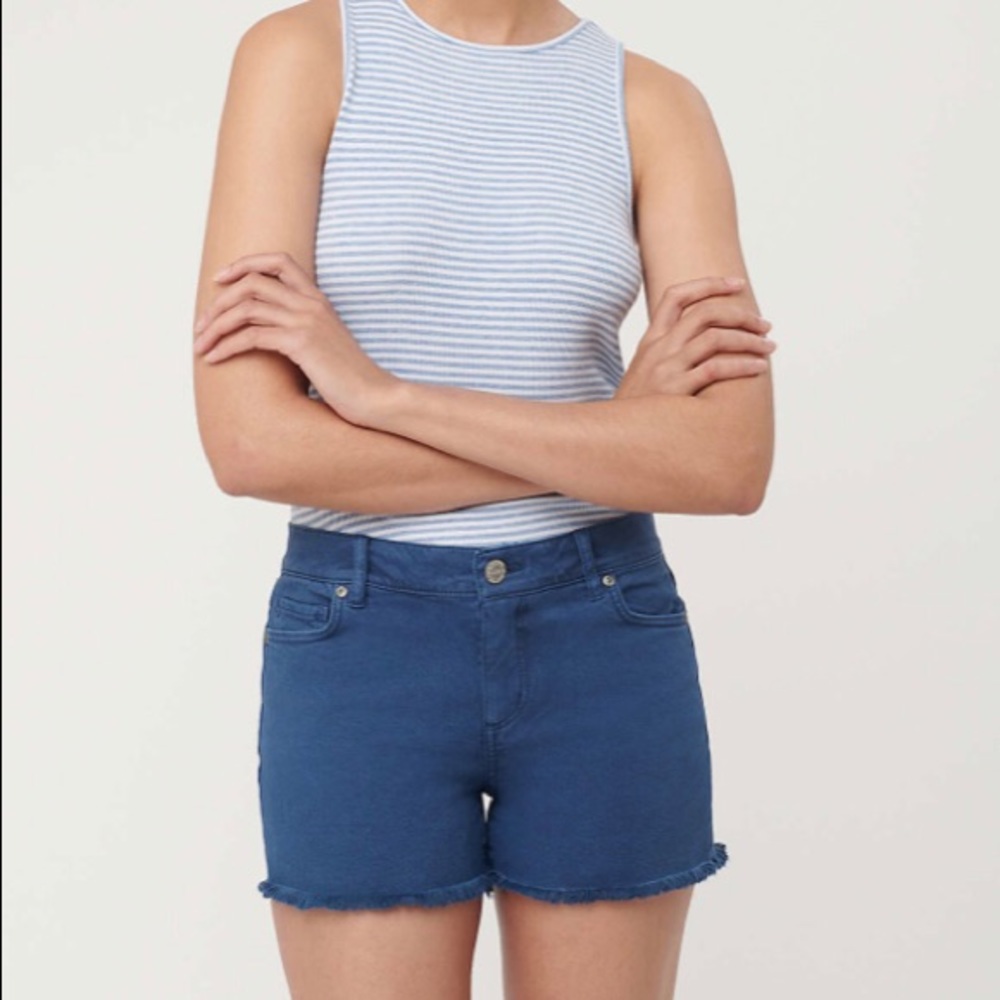 NWT LOFT Cut Off Denim Shorts‎ In Wishbone Wash